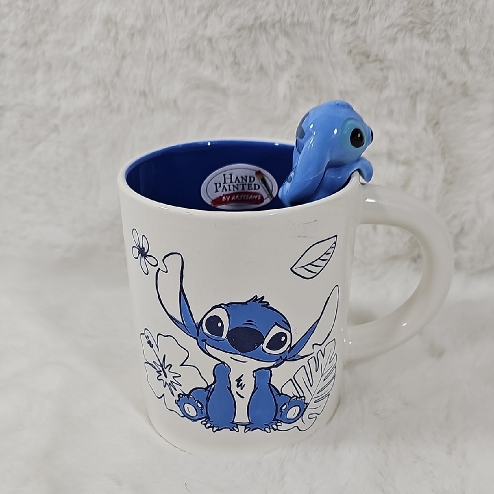 Disney Stitch Hand Painted Blue Stitch Mug Large